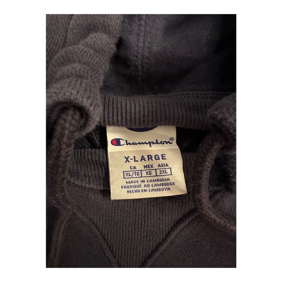 Champion Pullover Hoodie – XL (Navy with Red Metallic Detail) - Picture 4 of 6